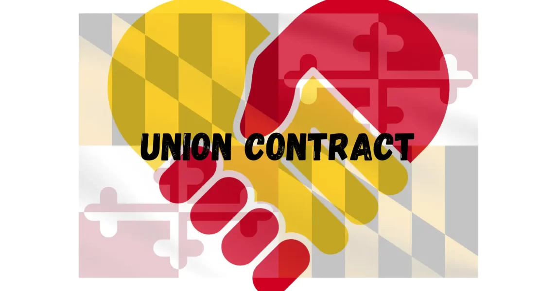 Union Contract - Maryland Flag background