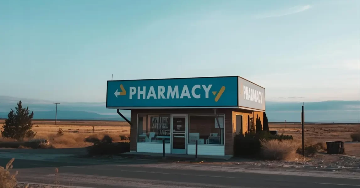 Pharmacy in the middle of the dessert