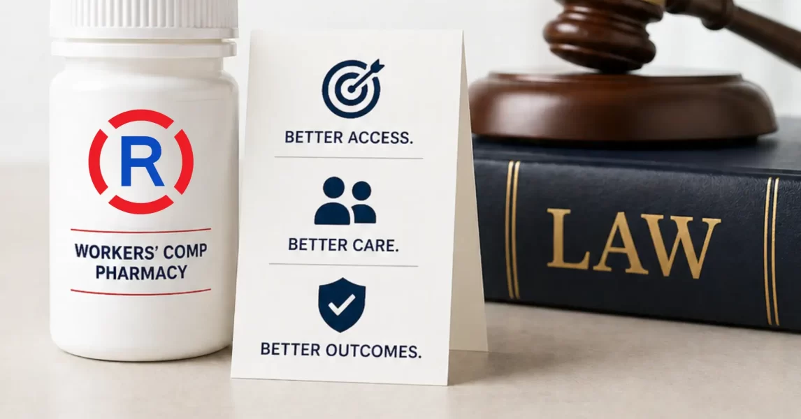 RescueMeds pharmacy bottle with law book and gavel